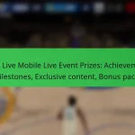 NBA Live Mobile Live Event Prizes: Achievement milestones, Exclusive content, Bonus packs