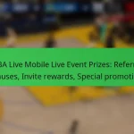 NBA Live Mobile Live Event Prizes: Referral bonuses, Invite rewards, Special promotions