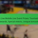 NBA Live Mobile Live Event Prizes: Tournament rewards, Special events, Unique bonuses