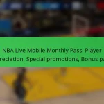 NBA Live Mobile Monthly Pass: Player appreciation, Special promotions, Bonus packs