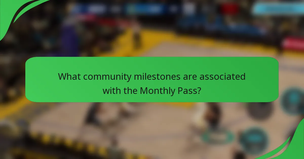 What community milestones are associated with the Monthly Pass?