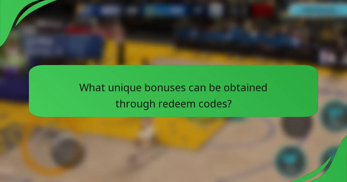 What unique bonuses can be obtained through redeem codes?